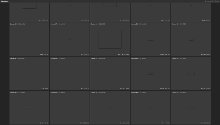 The graphics tab of safari developer tools when Excalidraw is opened